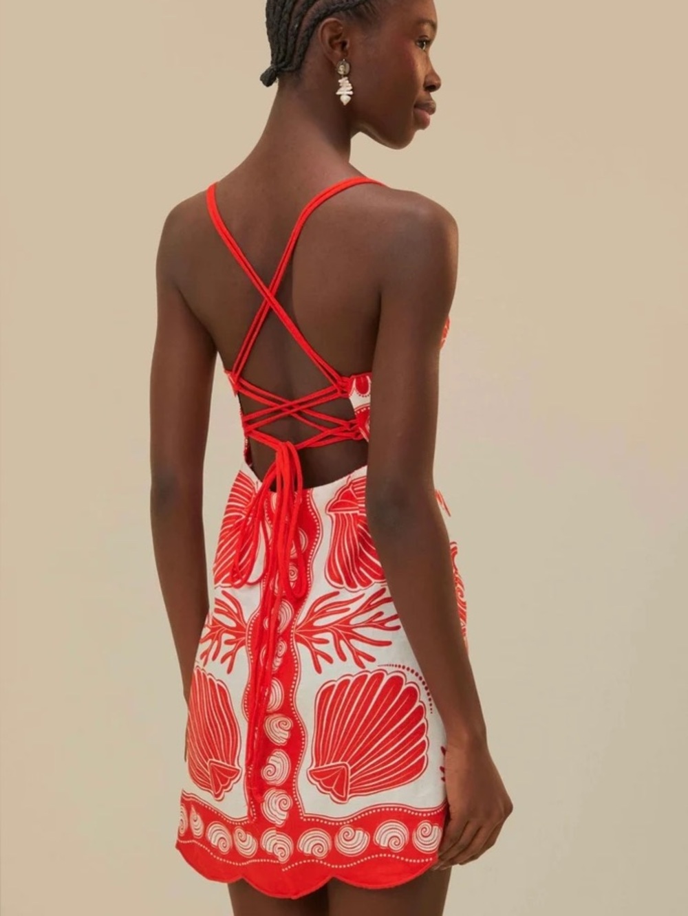 FARM Rio Ainika Shell White mini dress, NWT - Picture 7 of 7